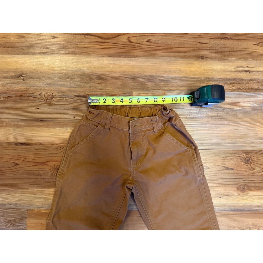 Carhartt Kids Brown Duck Canvas Work Pants Size 8 Adjustable Waist - Picture 5 of 10